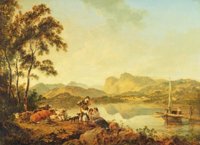 Langdale Pikes from Lowood by Julius Caesar Ibbetson